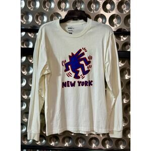 Keith Haring New York Dog Long Sleeve | Size Small | Uniqlo MoMA SPRZ NY | Rare